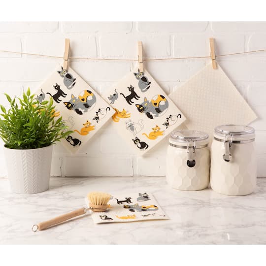 DII® Cats Everywhere! Swedish Dishcloth, 3ct.